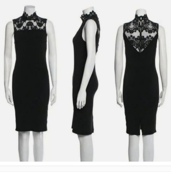 Alice + Olivia Lace Mock Neck Sleeveless Dress Size 6. - Picture 7 of 11